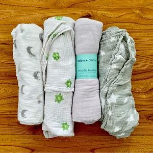 Baby Swaddle Blanket Lot - 4 Swaddles